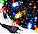 Cordão LED Natal Strobo 30 Metros RGB IP44 Fio Preto 220V - Imagem 5