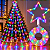 Cascata LED Natal Estrela Cachoeira 2 Metros RGB Colorido Bivolt - Imagem 1