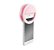 Ring Light 8cm Portátil Anel Luz de Selfie Celular Super LED USB Flash Bateria Rosa - Imagem 1