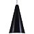 Pendente Cone Luminária Lustre Alumínio E27 Preto Fosco - Imagem 2