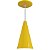 Pendente Cone Luminária Lustre Alumínio E27 Amarelo - Imagem 4