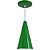 Pendente Cone Luminária Lustre Alumínio E27 Verde - Imagem 1