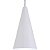 Pendente Cone Luminária Lustre Alumínio E27 Branco Fosco - Imagem 2