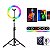 Ring Light 19 polegadas 48cm RGB Bicolor LED 80W Suporte Celular Iluminador Profissional 3 Cores Tripe 2 mts - Imagem 1