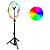 Ring Light 19 polegadas 48cm RGB Bicolor LED 80W Suporte Celular Iluminador Profissional 3 Cores Tripe 2 mts - Imagem 3