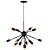 Lustre Pendente Sputnik 12 Lampadas Industrial E27 Preto Bivolt TY0712 - Imagem 1