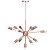 Lustre Pendente Sputnik 12 Lampadas Industrial E27 Rose Bivolt TY0712R - Imagem 1