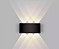 Arandela LED 8W Lente 8 Fachos Preta 3000K Quente Externa Bivolt - Imagem 2