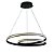 Lustre Pendente Moderno 1 Anel LED 30W Design Circular Preto Branco Quente Bivolt 6001 - Imagem 2