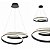 Lustre Pendente Moderno 1 Anel LED 30W Design Circular Preto Branco Quente Bivolt 6001 - Imagem 1