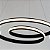 Lustre Pendente Moderno 1 Anel LED 30W Design Circular Preto Branco Quente Bivolt 6001 - Imagem 4