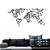 Kit Quadro Decorativo Mapa Mundi Geométrico - MDF Vazado - Imagem 1