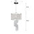 Lustre pendente cristal acrílico Bivolt AC12 - Imagem 2