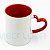 Caneca Cerâmica Alça Coração Vermelha 325 ML-Mecolour - Imagem 1