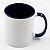 Caneca Cerâmica para Sublimação Branca com Alça e Interior Azul escuro   325 ML-Mecolour - Imagem 1