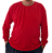 Camiseta Masculina Manga Longa-Malha 100% Poliéster Fiado-Cor Vermelho - Imagem 1