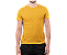 Camiseta Masculina Básica Gola Careca-Malha 100% Poliéster Fiado-Cor Amarelo Ouro - Imagem 1