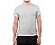 Camiseta Masculina Básica Gola Careca-Malha 100% Poliéster Fiado-Cor Cinza Prata - Imagem 1