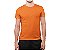 Camiseta Masculina Básica Gola Careca-Malha 100% Poliéster Fiado-Cor Laranja - Imagem 1
