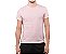 Camiseta Masculina Básica Gola Careca-Malha 100% Poliéster Fiado-Cor Rosa - Imagem 1