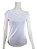 Blusa Gola Canoa Feminina Básica-Malha 100% Poliéster Fiado-Branco - Imagem 2