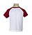 Camiseta Raglan Infantil/Juvenil-Branco com mangas Vermelha-Malha 100% Poliéster Fiado - Imagem 1