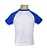 Camiseta Raglan Infantil/Juvenil-Branco com mangas Azul Royal-Malha 100% Poliéster Fiado - Imagem 1