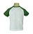 Camiseta Raglan Infantil/Juvenil-Branco com mangas Verde Bandeira-Malha 100% Poliéster Fiado - Imagem 1