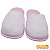 Pantufa Rosa bebe com Detalhe Branco - Imagem 2