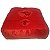 Almofada de Pelúcia 40x45 Vermelha Porta Balde de Pipoca e Copo para Sublimação - Imagem 3