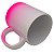 Caneca branca de porcelana degradê pink (300ml) - Imagem 3