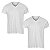 Camiseta branca gola V - do  P ao G (100% Poliéster) - Imagem 2