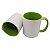 Caneca importada verde claro alça e Interior (Porcelana 325ml P/ Sublimação) - Imagem 2