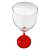 Taça imperatriz vermelho cristal de vidro 425ml (p/ sublimação) - Imagem 2
