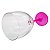 Taça imperatriz rosa cristal de vidro 425ml (p/ sublimação) - Imagem 3