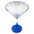 Taça martini azul cristal de vidro 250ml (p/ sublimação) - Imagem 2