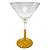 Taça martini amarelo cristal de vidro 250ml (p/ sublimação) - Imagem 1