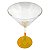 Taça martini amarelo cristal de vidro 250ml (p/ sublimação) - Imagem 2