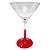 Taça martini vermelho cristal de vidro 250ml (p/ sublimação) - Imagem 1