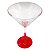 Taça martini vermelho cristal de vidro 250ml (p/ sublimação) - Imagem 2