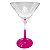 Taça martini rosa cristal de vidro 250ml (p/ sublimação) - Imagem 1