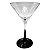 Taça martini preto cristal de vidro 250ml (p/ sublimação) - Imagem 1