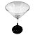 Taça martini preto cristal de vidro 250ml (p/ sublimação) - Imagem 2