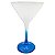 Taça martini azul jateado de vidro 250ml (p/ sublimação) - Imagem 1