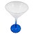 Taça martini azul jateado de vidro 250ml (p/ sublimação) - Imagem 2