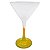 Taça martini amarelo jateado de vidro 250ml (p/ sublimação) - Imagem 1