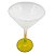 Taça martini amarelo jateado de vidro 250ml (p/ sublimação) - Imagem 2