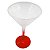 Taça martini vermelho jateado de vidro 250ml (p/ sublimação) - Imagem 2