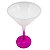 Taça martini rosa jateado de vidro 250ml (p/ sublimação) - Imagem 2