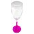 Taça barone rosa cristal de vidro 190ml (p/ sublimação) - Imagem 2